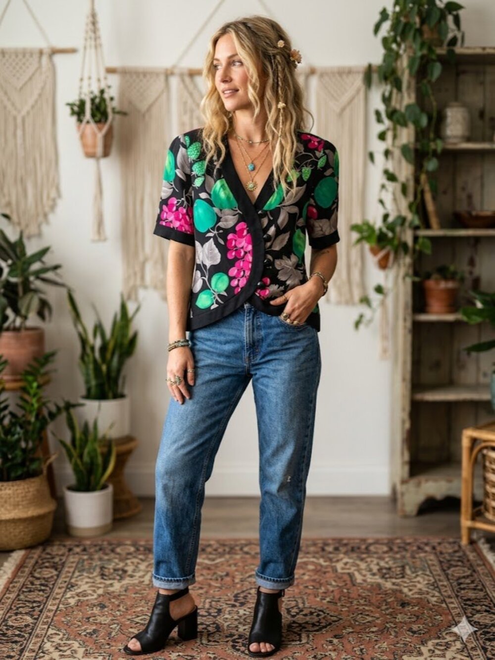 Vintage Floral Blazer